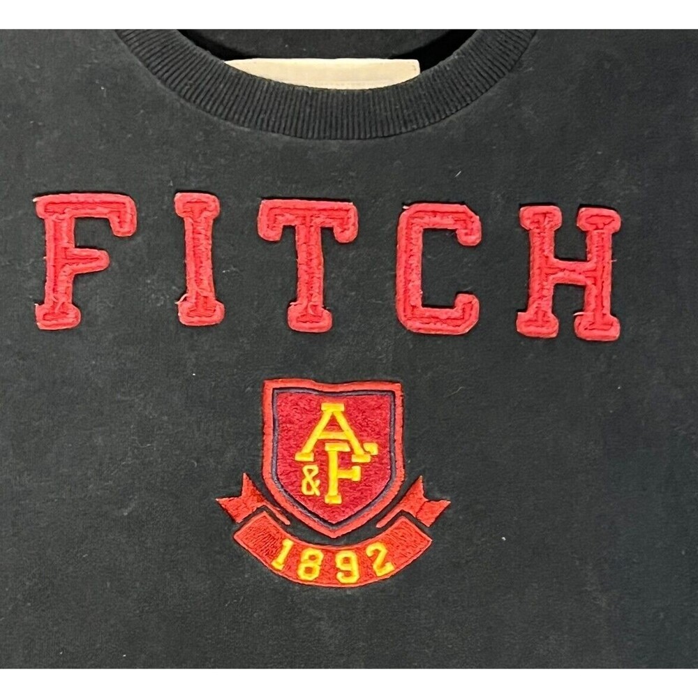 Abercrombie "FITCH" Men Lg Spellout‎ Knit Shirt Spellout Logo Classic Casual